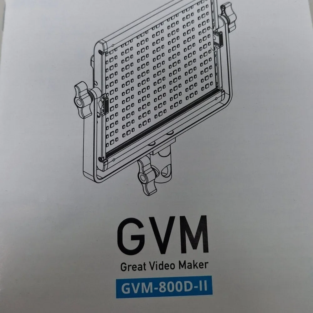 3 Light Stands Great Video Maker GVM-800D-11 Cords Carrying Case Great Condition